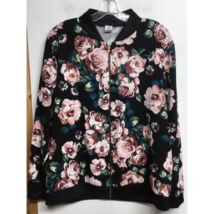 Ladies Plus Size 2X Got 2 Hav It Lightweight Floral Zip-Up Jacket